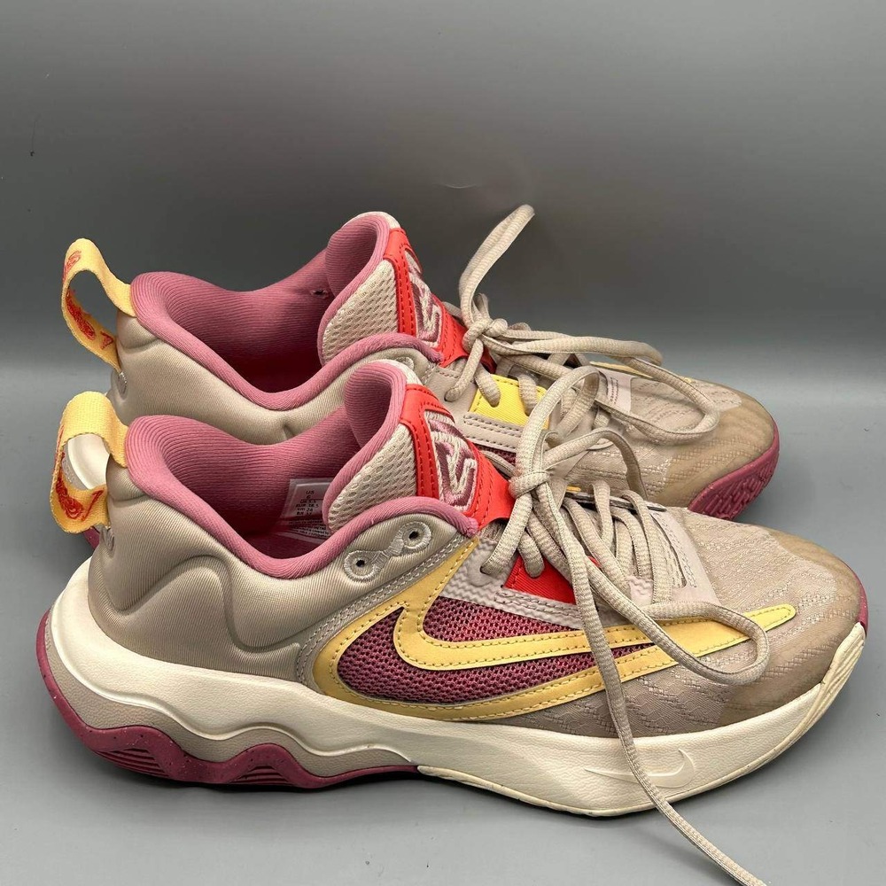Nike Giannis Immortality 3‎ Basketball Shoes Men 6 Khaki Pink Yellow DZ7533-200